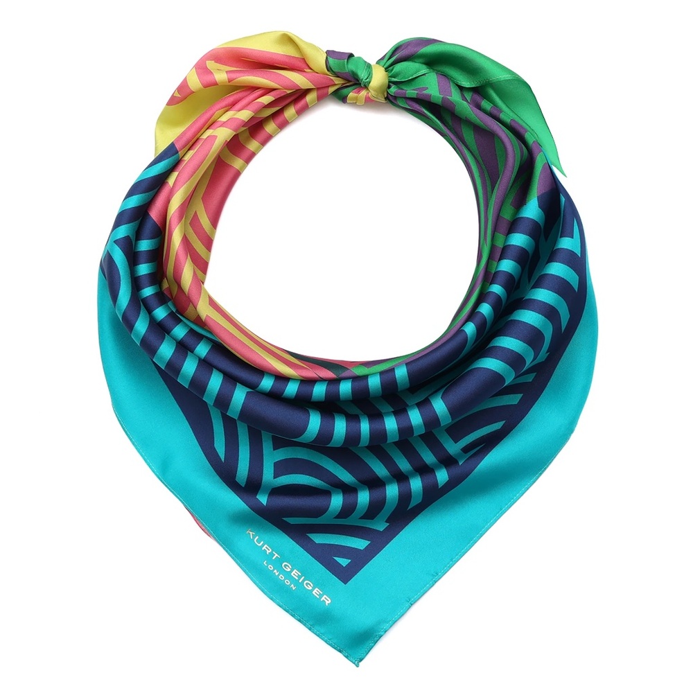 Kurt Geiger London Southbank Print Silk Square Scarf